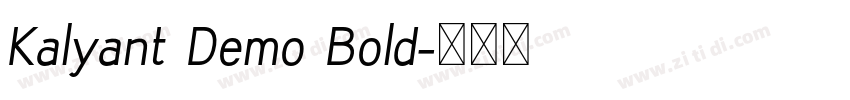 Kalyant Demo Bold字体转换